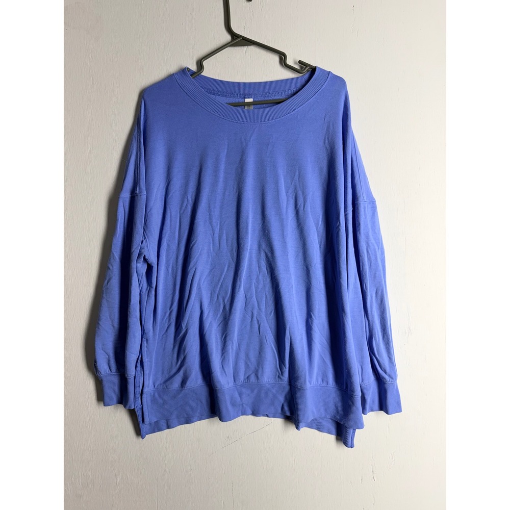 Wild Fable Periwinkle Blue Oversized Crewneck Sweatshirt XL Drop Shoulder Top